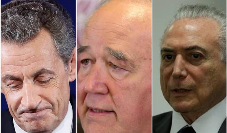 Nicolas Sarkozy, Pablo Kuczynski y Michel Temer