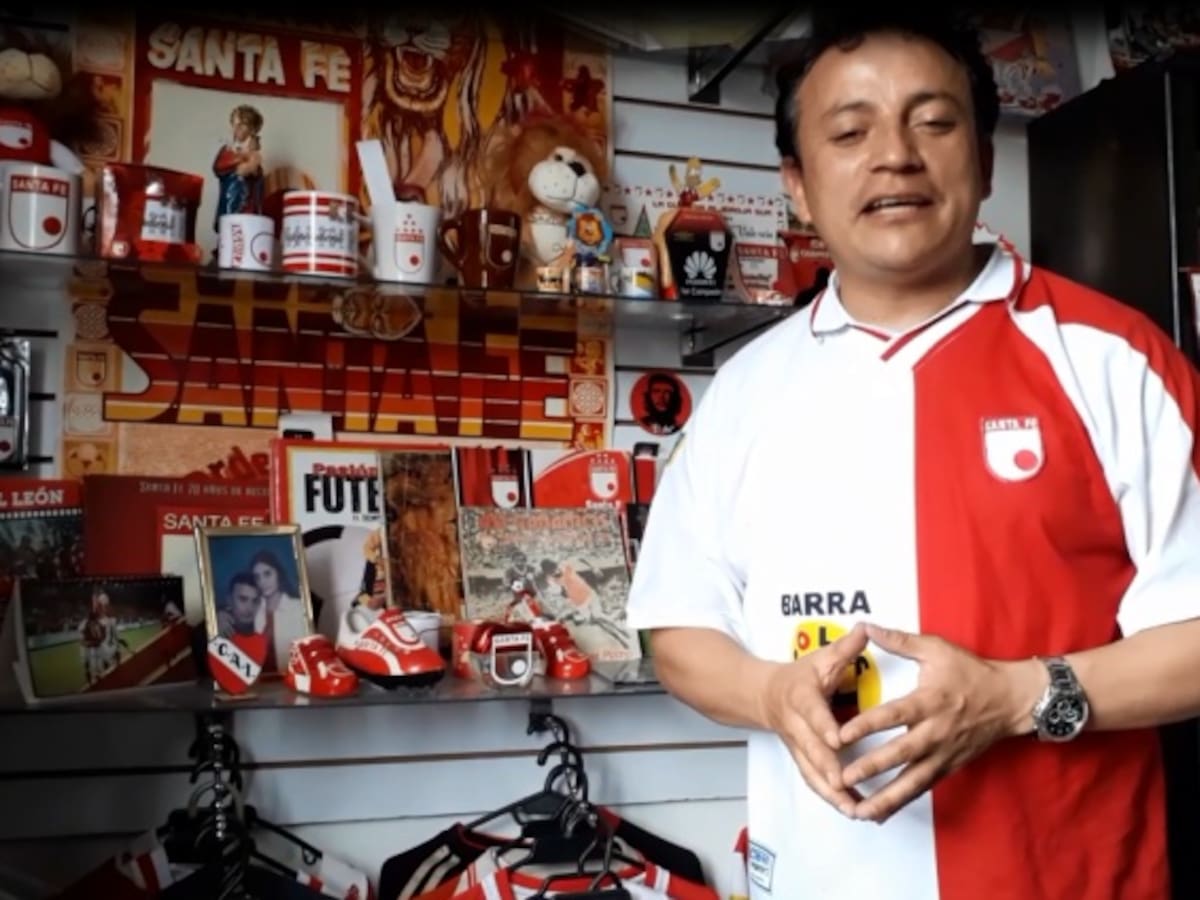 'Carachas': el hincha de Santa Fe que se casó en El Campín