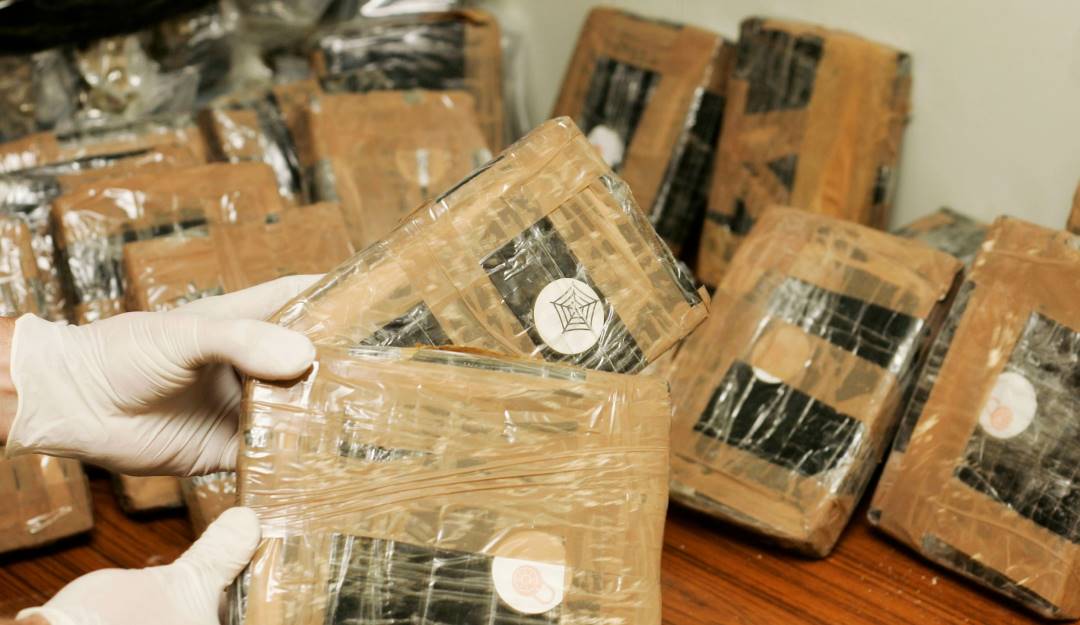 Paquetes de drogas incautadas.                             Foto: Getty 