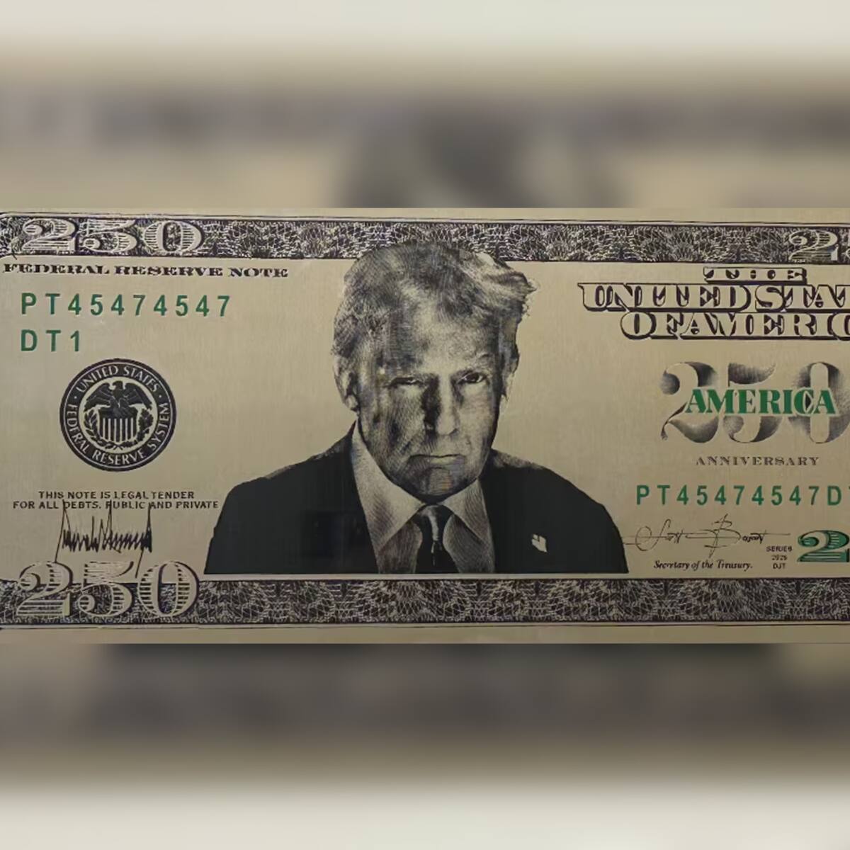 Gobierno de Estados Unidos estaría presionando impresión de billetes con la cara de Trump