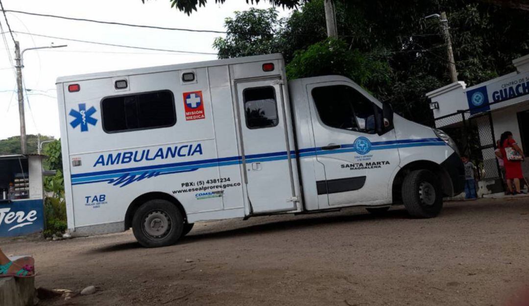 ESE del corregimiento de Guachaca. 