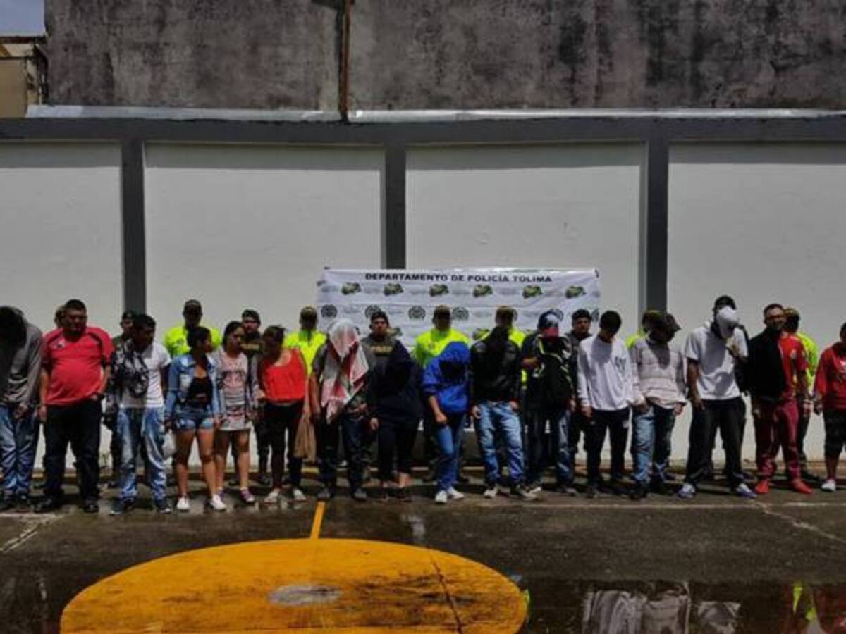 Desarticulada banda delincuencial “los socios” en el norte del Tolima