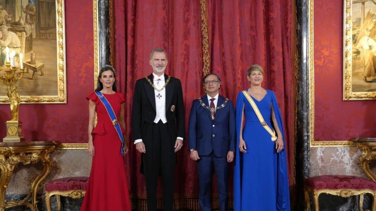 La cena de gala con el Rey de España y el presidente Gustavo Petro