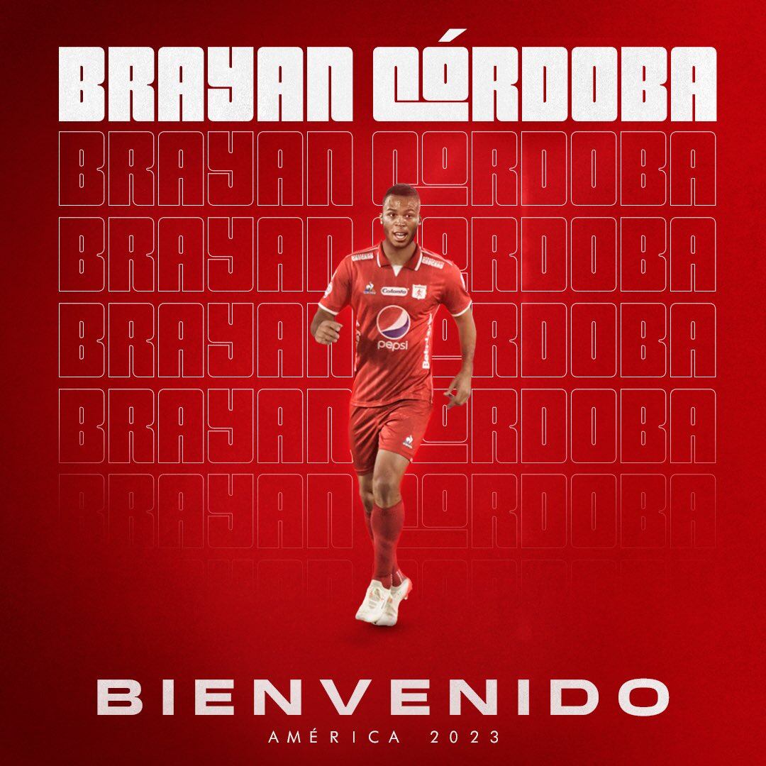Brayan Córdoba, nuevo jugador del América de Cali/ @AmericadeCali