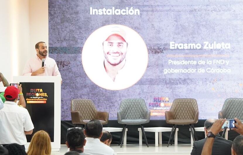 Erasmo Zuleta Bechara, gobernador de Córdoba, en el foro ‘Ruta Regiones, el desafío por la descentralización’.