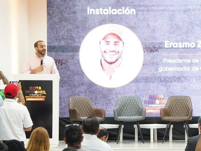 Erasmo Zuleta Bechara, gobernador de Córdoba, en el foro ‘Ruta Regiones, el desafío por la descentralización’.