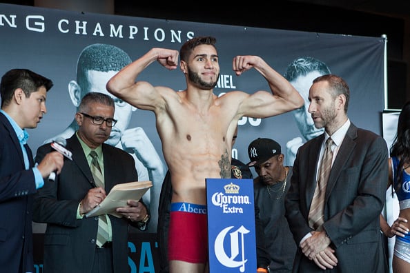 BROOKLYN, NY - JULY 31:  MANDATORY CREDIT Bill Tompkins/Getty Images Prichard Colon weighs in on July 31, 2015 at Barclay Center in Brooklyn. (Photo by Bill Tompkins/Getty Images)