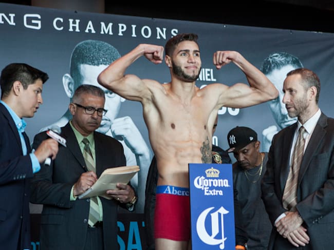 BROOKLYN, NY - JULY 31: MANDATORY CREDIT Bill Tompkins/Getty Images Prichard Colon weighs in on July 31, 2015 at Barclay Center in Brooklyn. (Photo by Bill Tompkins/Getty Images)