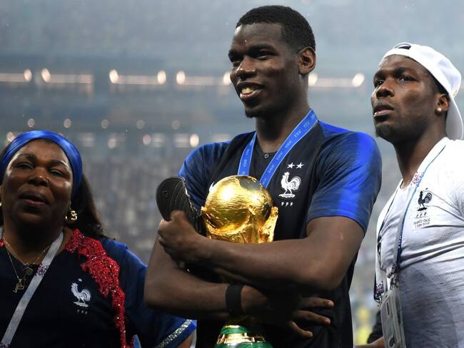 Paul Pogba junto a su hermano Mathias en la consagración de Francia durante el Mundial 2018.