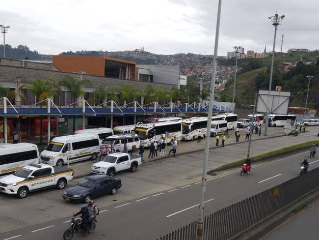 Caravana del sector del transporte en Manizales