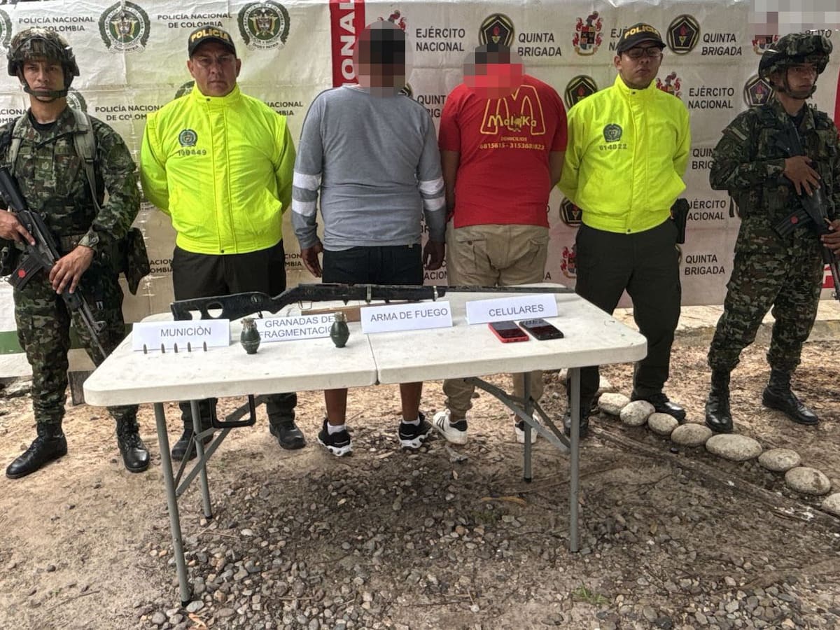 Capturan en Santander a alias ‘El Tío’ y ‘Ciro’, presuntos cabecillas del Clan del Golfo