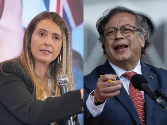 Paloma Valencia y Gustavo Petro