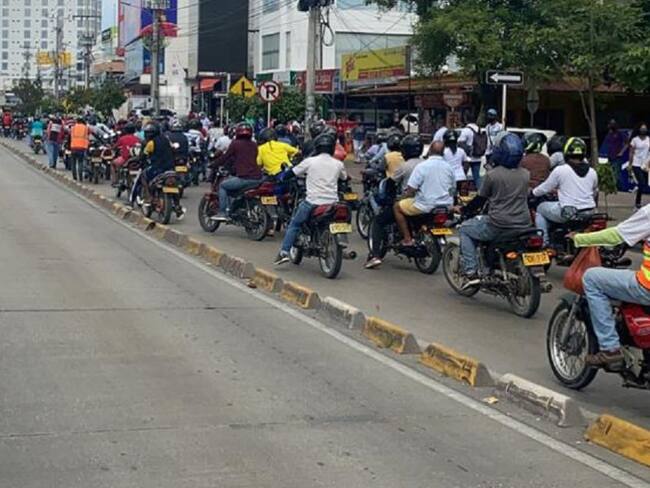 Adelantan protesta en rechazo a los viernes sin moto en Cartagena