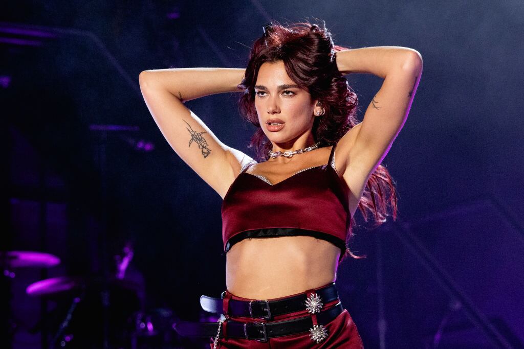 AUSTIN, TEXAS - OCTOBER 12: Dua Lipa performs onstage during weekend two, day two of the 2024 Austin City Limits Music Festival at Zilker Park on October 12, 2024 in Austin, Texas. (Photo by Rick Kern/Getty Images)