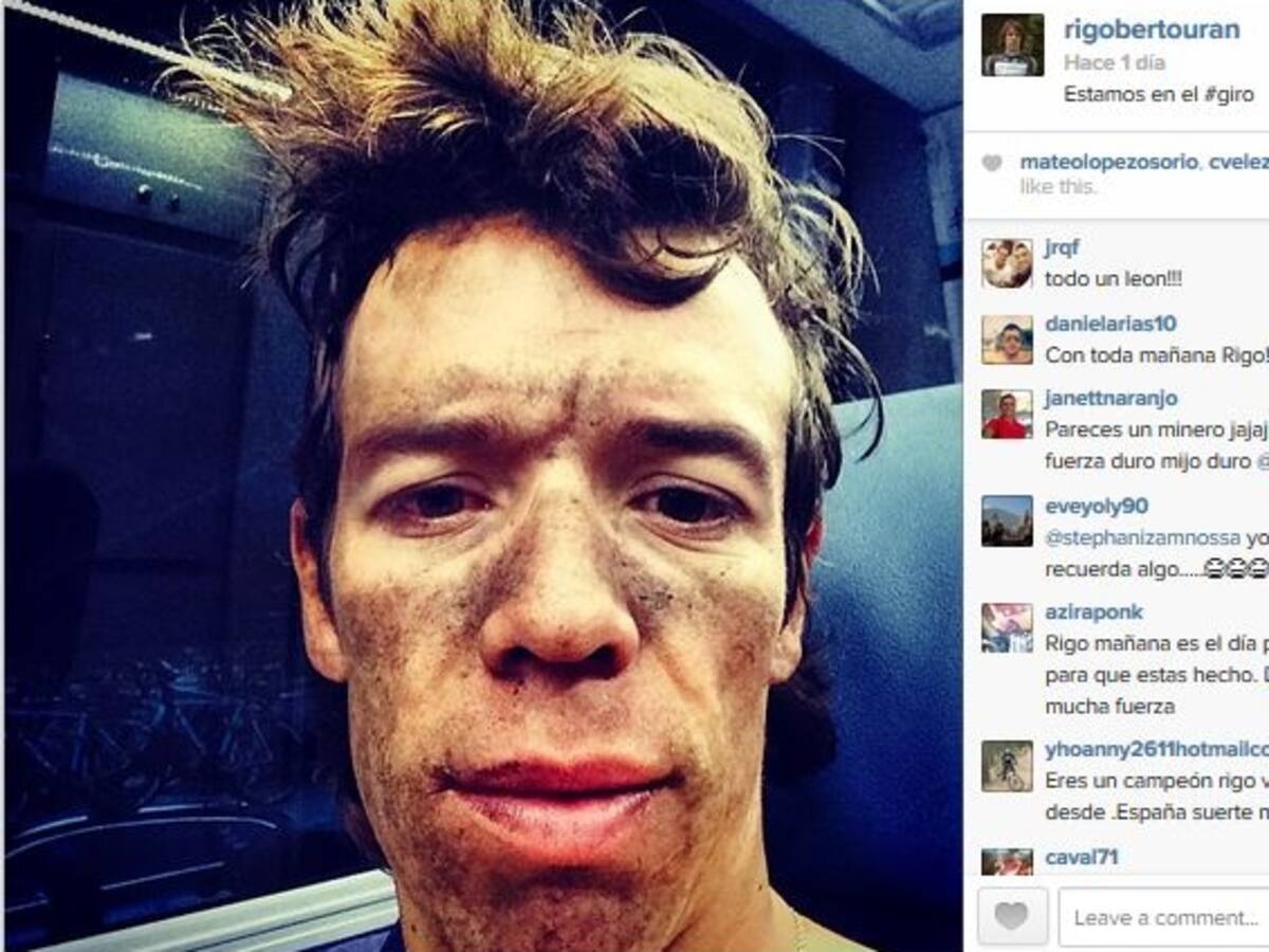 La cara del trajín del Giro