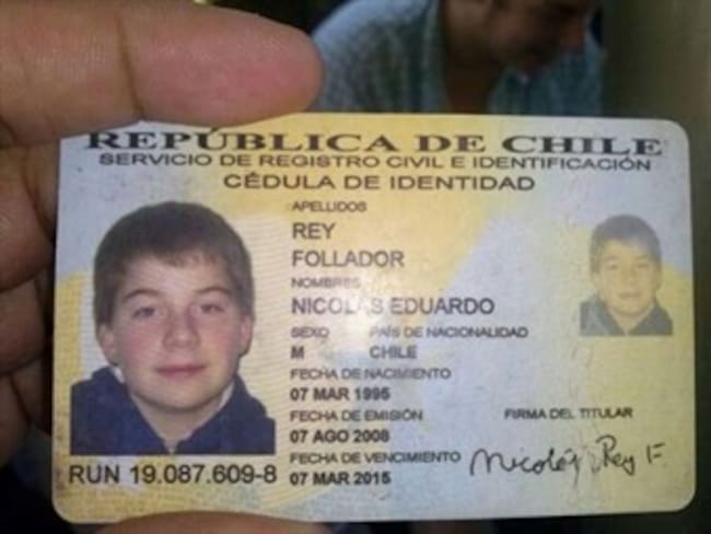 Joven chileno que se apellida Rey Follador es sensación en internet