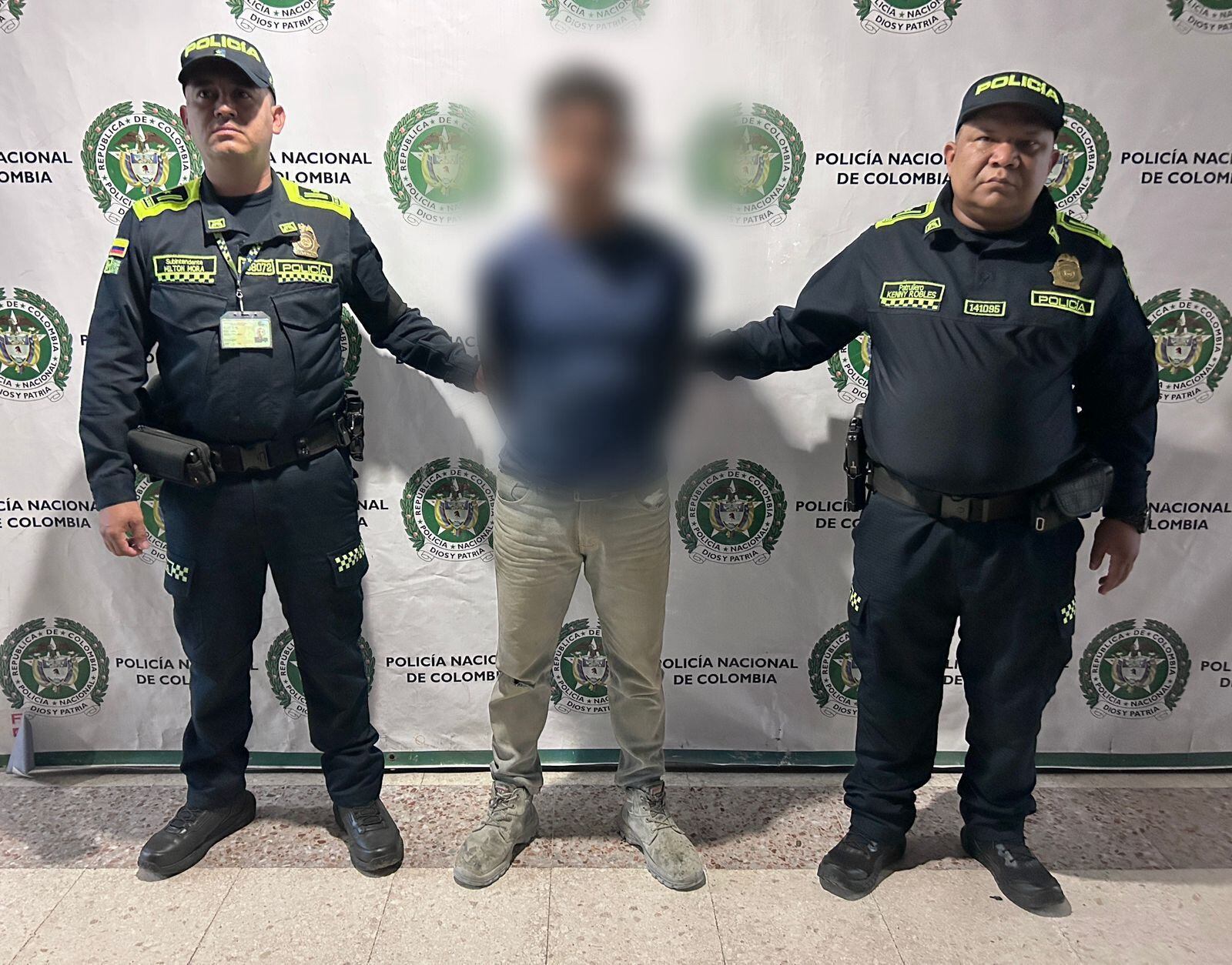 Se logró la captura de un hombre identificado como “Yeison”. Foto Policía Neiva.