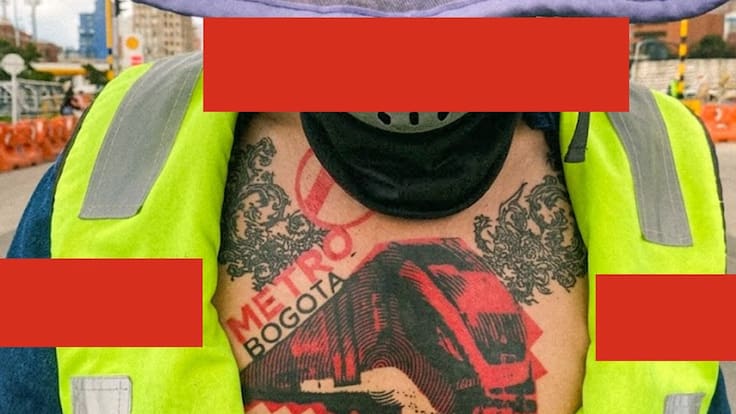 El tatuaje del Metro de Bogotá que despertó la curiosidad en redes sociales