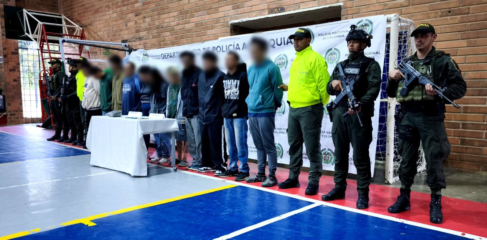 Capturados 11 integrantes del “Bloque Renacer”  en Antioquia. Foto: Policía Nacional.