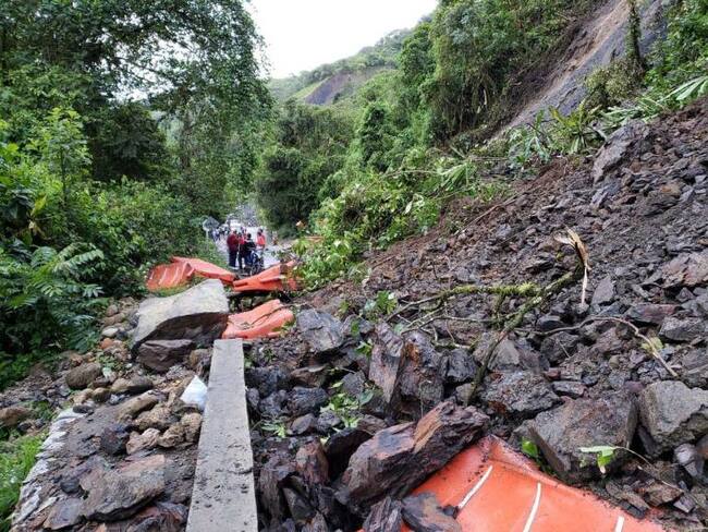 Deslizamiento en la vía al Cusiana afecta a Boyacá y Casanare