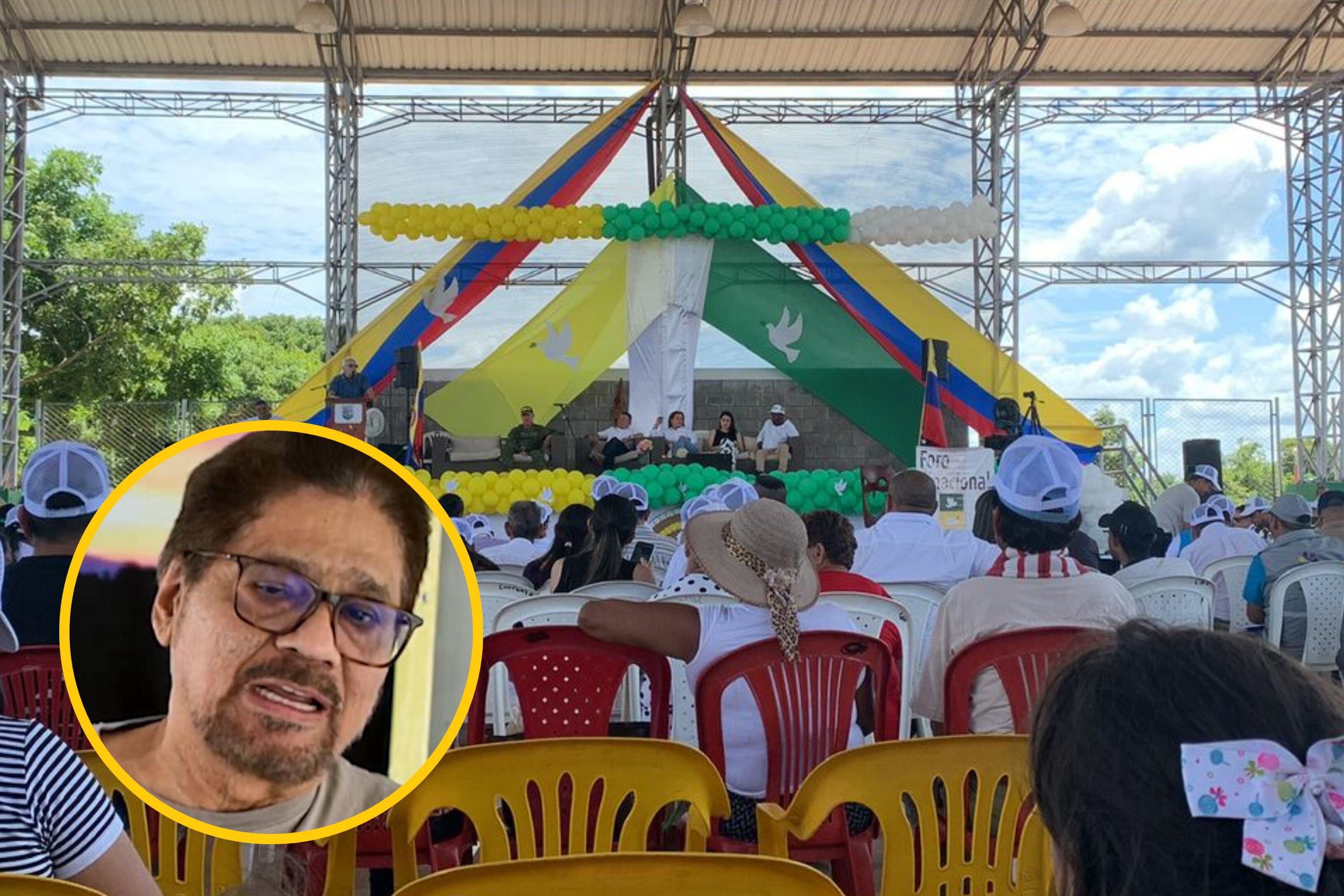 Evento en donde reapareció ‘Iván Márquez’. Foto: W Radio