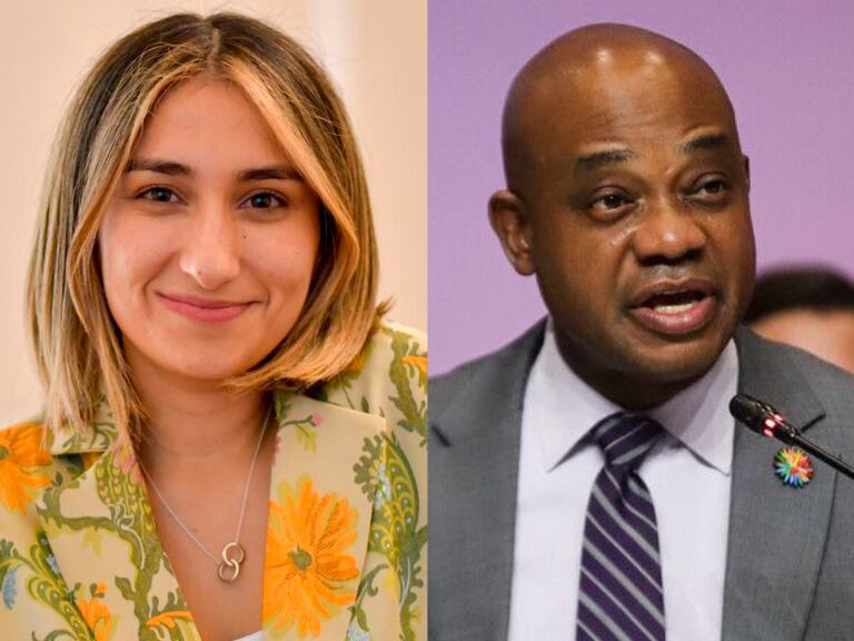 Laura Sarabia y el Excanciller Luis Gilberto Murillo (Fotos vía COLPRENSA)