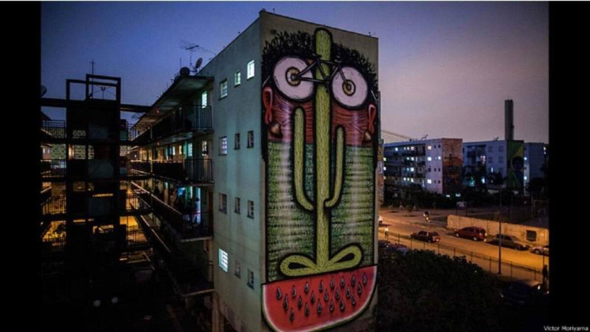 En la imagen, una pared del edificio Parque do Gato. Con el apoyo de las autoridades, esperan que el grafiti permanezca intacto por más tiempo.