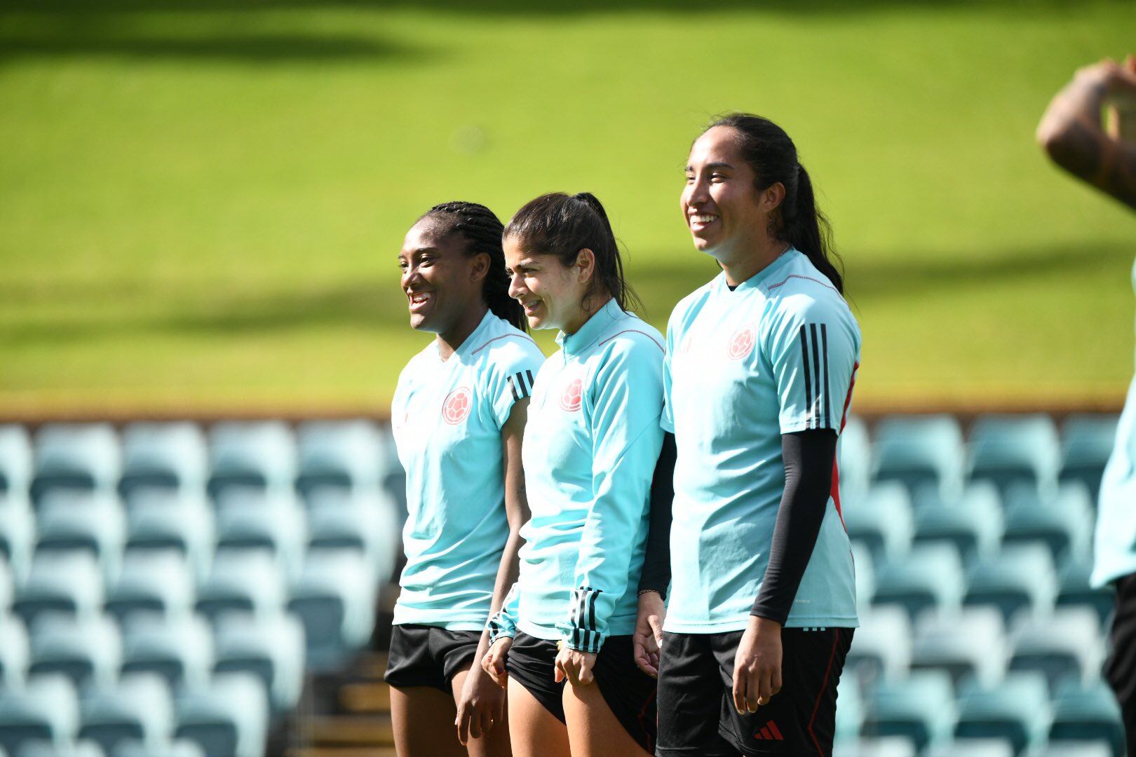 Daniela Caracas, Catalina Usme y Mayra Ramírez, jugadoras de la Selección Colombia femenina / FCF.