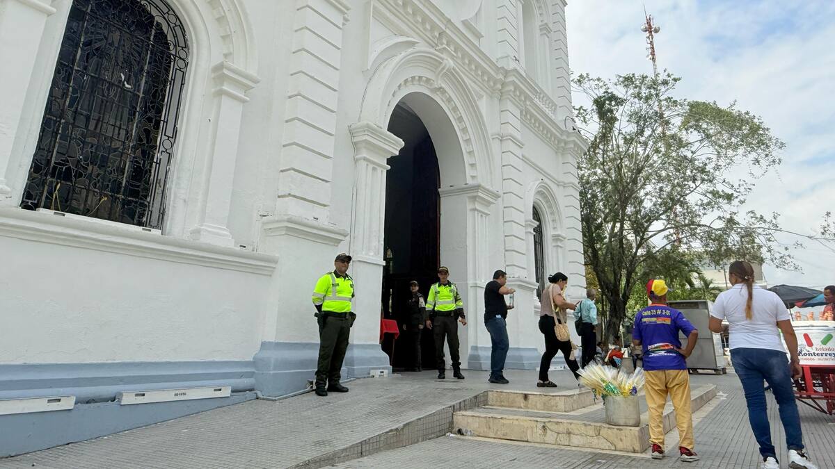 Policía Metropolitana de Montería intensifica seguridad en iglesias y procesiones por Semana Santa