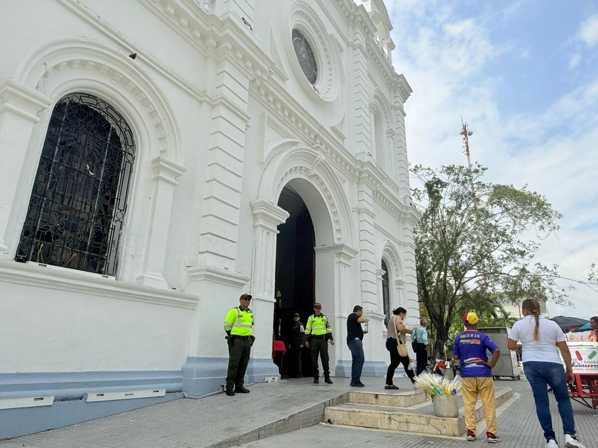 Policía Metropolitana de Montería intensifica seguridad en iglesias y procesiones por Semana Santa