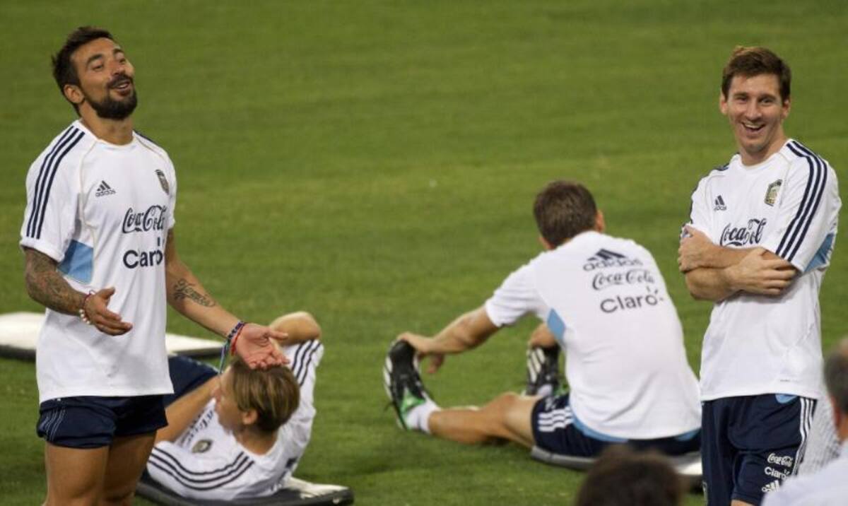 Los argentino durante la jornada de trabajos.