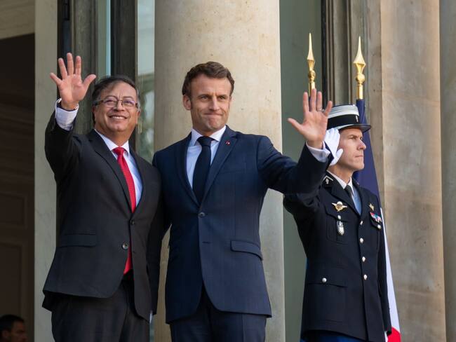 Emmanuel Macron y Gustavo Petro. Foto: Presidencia