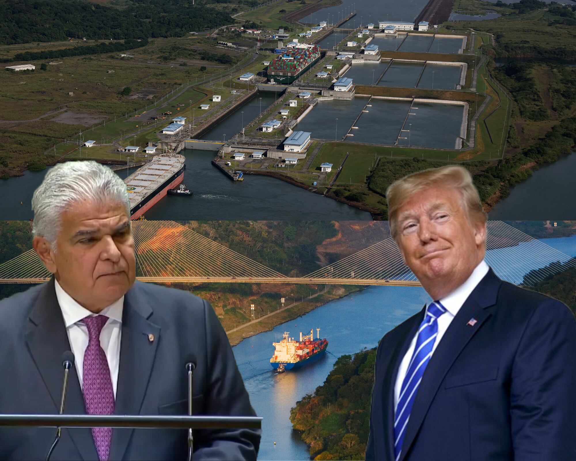 El presidente panameño, José Raúl Mulino, criticó las declaraciones del presidente Donald Trump quien aseguró que tomarán el control del Canal de Panamá.
(Foto: Caracol Radio / Getty )