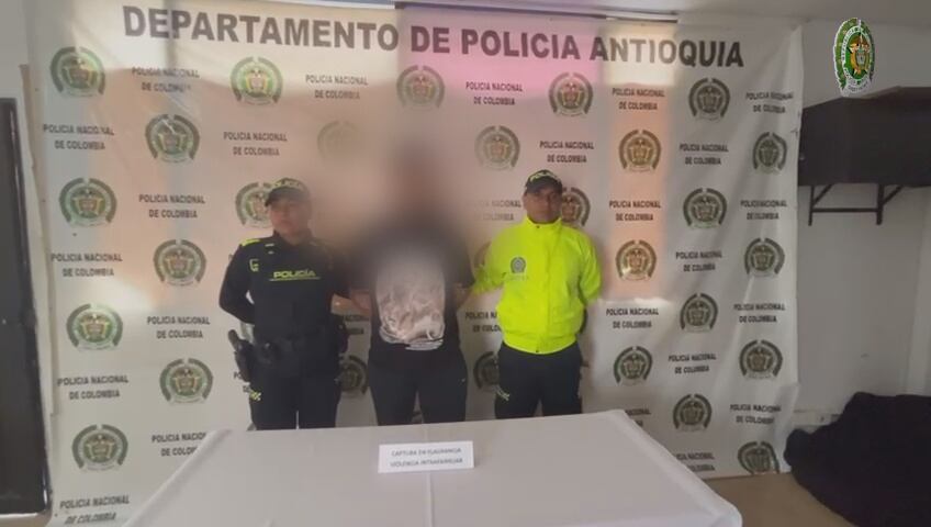 Capturado por agredir a su pareja sentimental en Sopetrán- foto policía Antioquia