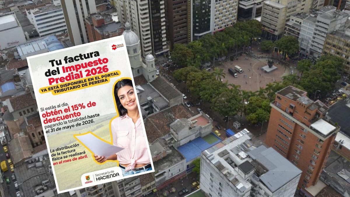 Ya está disponible el recibo del impuesto predial en Pereira con 15 % de descuento por pronto pago