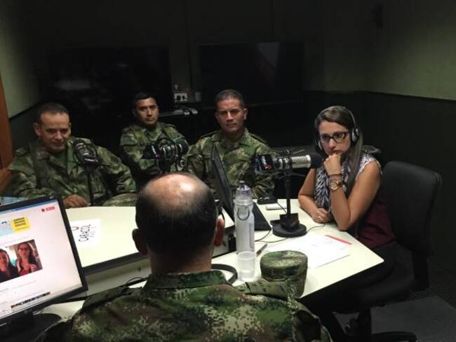 Coroneles Germán Puentes, Edgar Buitrago y Wbaldo Franco