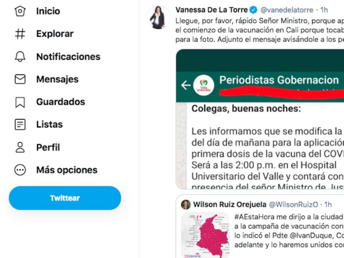 Se aplaza primera vacuna en Cali hasta llegada de MinJusticia