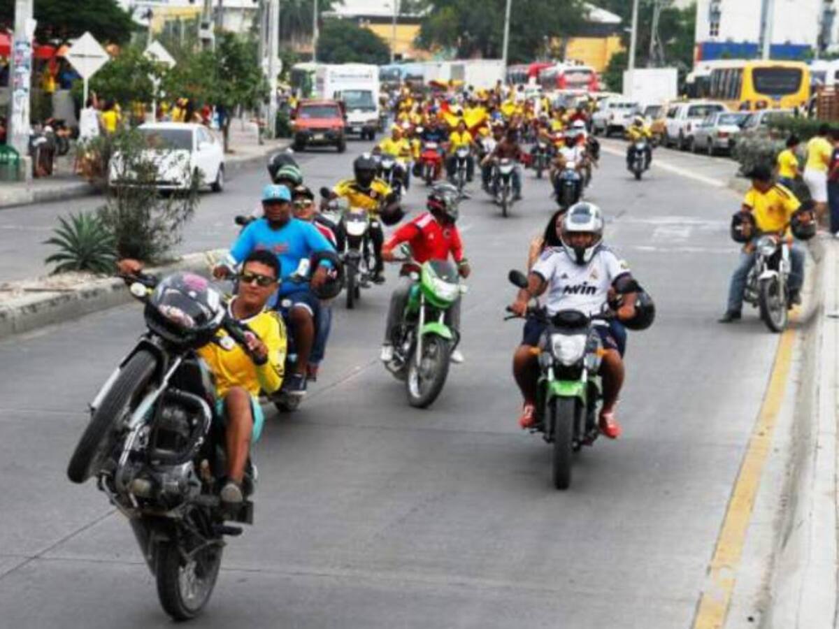 Miércoles sin moto en Cartagena por partido de Selección Colombia