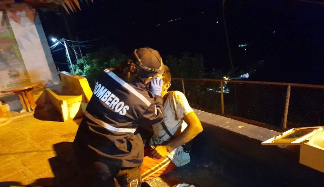 Atendieron joven con varias heridas. Crédito: Bomberos Marmato, Caldas.