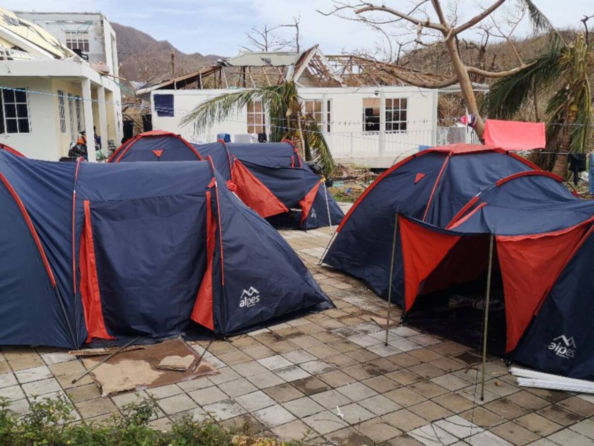 Carpas, el refugio para los habitantes de Providencia
