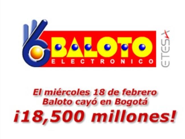 Cayó el Baloto en Bogotá por $18 mil 500 millones