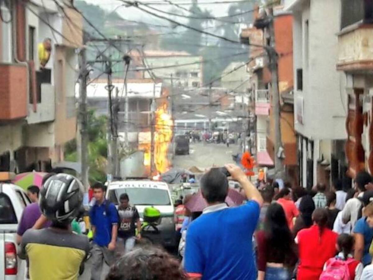 Dos lesionados dejó incendio por fuga de gas en Caldas, Antioquia
