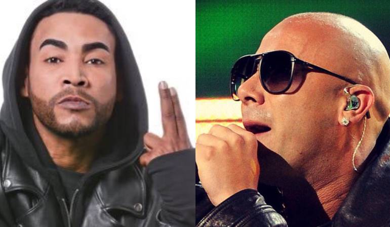 De izquierda a derecha. Don Omar y Wisin