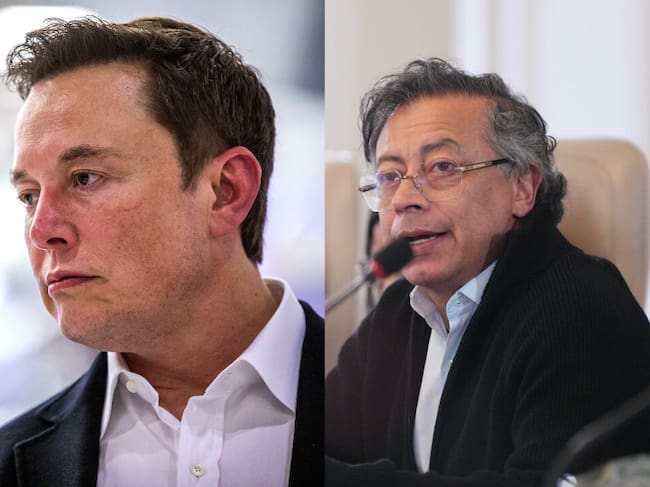 Gustavo Petro y Elon Musk (Fotos vía Getty Images)