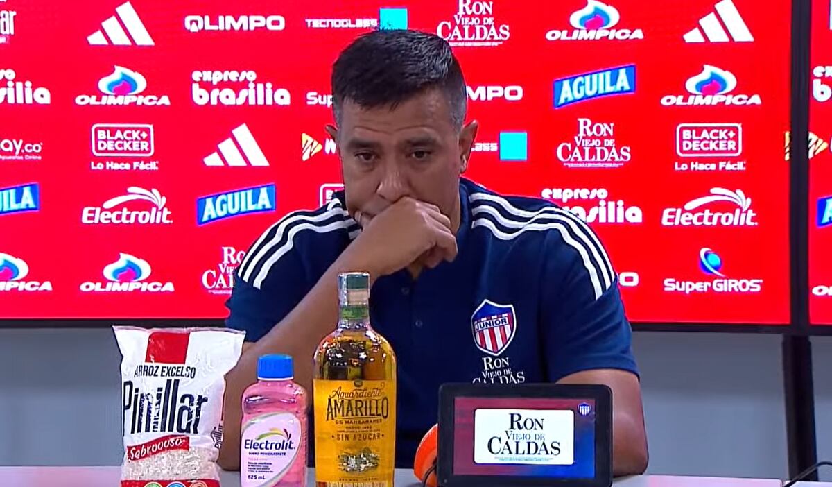 César Farías, entrenador de Junior / Captura de pantalla rueda de prensa
