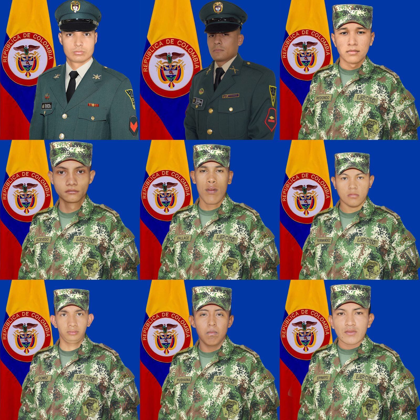 Soldados asesinados en Catatumbo. Foto: Ejército.