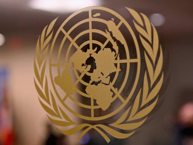 Logo ONU (Photo by ANGELA WEISS / AFP) (Photo by ANGELA WEISS/AFP via Getty Images)
