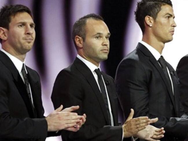 Iniesta, Messi y Cristiano nominados al Balón de Oro 2012