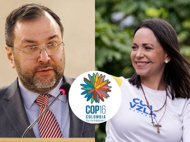 Yván Gil y María Corina Machado