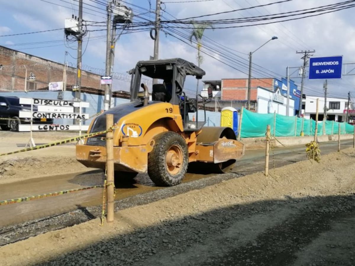 Construcción vial que debía entregarse en Dosquebradas no va ni en la mitad